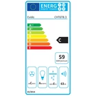 Kép 2/2 - Evido Slimlux (CHT6TB.3) teleszkópos kihúzható 60 cm fekete üveg/inox páraelszívó