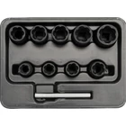 Kép 1/2 - YATO Roncsolt csavarfej leszedő készlet 10 részes 3/8 col 10-19 mm