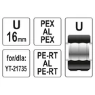 Kép 3/3 - YATO Krimpelő betét YT-21735 krimpelőhöz U-típus 16 mm