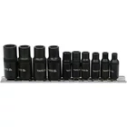 Kép 1/3 - YATO Menetfúró dugókulcs adapter készlet 10 részes 1/4,3/8