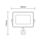 Kép 5/6 - Asalite LED Reflektor Slim 30W 6500K (2700 lumen) + Mozgásérzékelő Szenzor