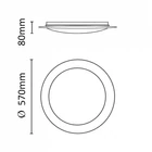 Kép 10/10 - Asalite LED Mennyezeti Lámpa EMMA 72W 3000K/4000K/6500K (6120 lumen) Kerek/Csillagos + Távirányító CCT