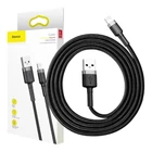 Kép 11/11 - Baseus Cafule 1,5A 2 m-es Lightning USB-kábel (szürke-fekete)