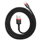 Kép 1/11 - Baseus Cafule 2.4A Lightning USB-kábel 1m (fekete-piros)