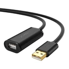 Kép 1/2 - UGREEN US121, aktív USB 2.0 hosszabító kábel, 20m (fekete)