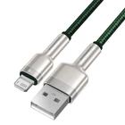 Kép 3/7 - Baseus Cafule USB - Lightning Kábel, 2.4A, 1m (zöld)