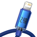 Kép 4/6 - Baseus Crystal Shine USB-Lightning kábel, 2.4A, 1.2m (kék)