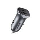 Kép 1/3 - UGREEN CD130 autós töltő, USB-A+PD 3.0, USB-C, QC3.0 30W (szürke)