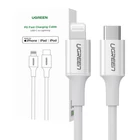 Kép 1/3 - UGREEN US171 Lightning-USB-C kábel, 3A, 1,5 m (fehér)