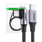 Kép 3/3 - UGREEN USB-C - USB-C kábel, ferde, QC 3.0, PD, 3A, 60W, 1m (fekete)