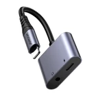 Kép 6/7 - 2 az 1-ben audio adapter Joyroom SY-L01 Lightning 3.5mm + Lightning (fekete)