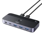 Kép 1/2 - UGREEN CM662 USB 3.0 switch, 2X4 kimenet (fekete)