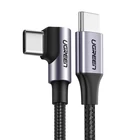 Kép 1/2 - UGREEN US255 USB-C-USB-C kábel, 3m, 60W, ferde (fekete)