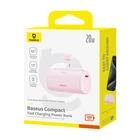 Kép 4/6 - Baseus Compact powerbank, 5000mAh, 20W (rózsaszín)