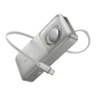 Kép 2/5 - Baseus Free2Pull powerbank kábellel, 10000mAh, 30W (szürke)