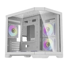 Kép 1/10 - Darkflash FT418 számítógépház + 6 ARGB ventilátor (fehér)