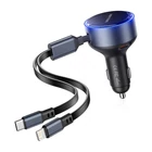 Kép 1/3 - Vention FFOB0 USB-C autós töltő + USB-C/Lightning 30W kábel