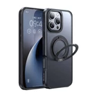 Kép 1/4 - McDodo PC-4932 MagSafe tok iPhone 16 Pro készülékhez állvánnyal (fekete)