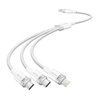 Kép 1/2 - USB 2.0 A-3in1 3A kábel Vention CTPWG 1.5M (fehér)
