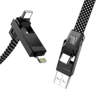 Kép 4/5 - BlitzWolf BW-HDC7 4 az 1-ben USB-C+USB+Lightning kábel, 240W, 1.2m (fekete)