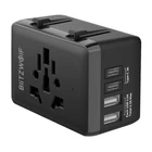 Kép 1/4 - BlitzWolf BW-TA1 4 az 1-ben utazós adapter 2xUSB+USB-C+PD, 20W