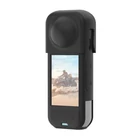 Kép 1/2 - PULUZ szilikon védő tok lencsevédővel az Insta360 X5 készülékhez (fekete)