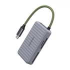 Kép 1/4 - UGREEN CM868 USB-C kártyaolvasó, 2xSD 1xTF 170Mbps (szürke)