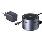 Kép 1/4 - UGREEN W712 mágneses 3 az 1-ben USB-C töltő (fekete)