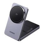 Kép 1/2 - UGREEN W706 mágneses 2 az 1-ben vezeték nélküli töltő, MagSafe W706, 15W (fekete)