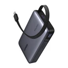Kép 2/3 - Ugreen PB550 20000mAh Power Bank USB + USB-C, 67W, beépített kábel (szürke)