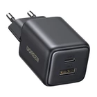 Kép 1/4 - Ugreen X514 USB + USB-C fali töltő, GaN, 20 W (fekete)