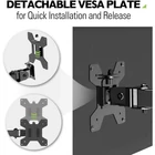 Kép 6/10 - Techly ICA-LCD 503BK2 Forgatható Asztali Tartó 13-27" LCD Monitorokhoz, 8kg