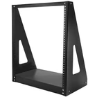 Kép 1/10 - StarTech.com 2POSTRACK12 állvány 12U Szabadonálló állvány Fekete