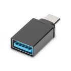 Kép 1/8 - Digitus AK-300506-000-S csatlakozó átlakító USB C USB A Fekete