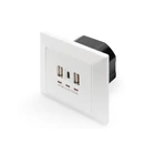 Kép 1/5 - Digitus DA-70618 csatlakozóaljzat 2 x USB A + 1 x USB C Fehér