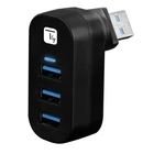 Kép 1/10 - Techly IUSB3-HUB3-ROTB USB 3.0 3-portos elosztó forgatható USB-A csatlakozóval