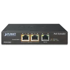 Kép 2/3 - PLANET POE-E202 hálózati bővítő Hálózati adó- és vevőegység Fekete 10, 100, 1000 Mbit/s