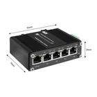 Kép 5/5 - BCS BCS-ISP04G01G 4-portos ipari PoE switch DIN sínre 120W
