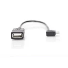 Kép 3/5 - Digitus AK-300313-002-S USB kábel USB 2.0 0,15 M Micro-USB B USB A Fekete