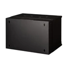 Kép 2/9 - 19" 7U falra szerelhető hálózati szekrény, SOHO PRO 370 x 540 x 400 mm, üvegajtó, fekete, szétszerelve, 60 kg