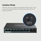 Kép 7/10 - Mercusys MS110P hálózati kapcsoló Vezérelt Fast Ethernet (10/100) Ethernet-áramellátás (PoE) támogatása Fekete