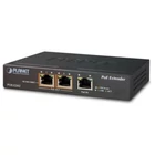 Kép 1/3 - PLANET POE-E202 hálózati bővítő Hálózati adó- és vevőegység Fekete 10, 100, 1000 Mbit/s