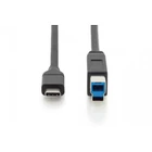 Kép 2/2 - Digitus AK-300149-018-S USB kábel USB 2.0 1,8 M USB C USB B 5 Gbit/s Fekete