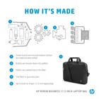 Kép 9/10 - HP notebook táska Renew Business 17,3" fekete (3E2U6AA)