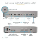 Kép 8/10 - StarTech.com 129UE-USBC-KVM-DOCK KVM kapcsoló Ezüst