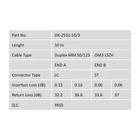 Kép 3/5 - Digitus DK-2531-10/3 InfiniBand és száloptikai kábel 10 M LC ST I-VH Türkizkék