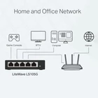 Kép 4/6 - TP-Link LS105G Beállítást nem igénylő (unmanaged) Gigabit Ethernet (10/100/1000) Kék