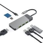 Kép 2/9 - Green Cell HUBGC01 hálózati csatlakozó USB C-típus 5000 Mbit/s Ezüst