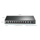 Kép 3/7 - TP-Link TL-SG1210MPE hálózati kapcsoló Vezérelt L2 Gigabit Ethernet (10/100/1000) Ethernet-áramellátás (PoE) támogatása Fekete