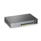 Kép 1/8 - Zyxel GS1350-12HP-EU0101F hálózati kapcsoló Vezérelt L2 Gigabit Ethernet (10/100/1000) Ethernet-áramellátás (PoE) támogatása Szürke